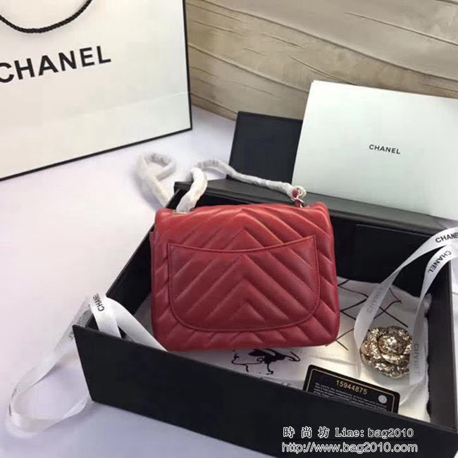 香奈兒CHANEL 升級版V線1115進口小羊皮全新經典單肩斜挎鏈條包 DSC1500